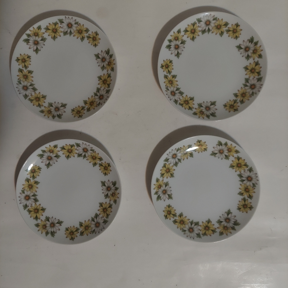 Noritake Marguerite Daisies Bread Appetizer Plates 6 3/8"